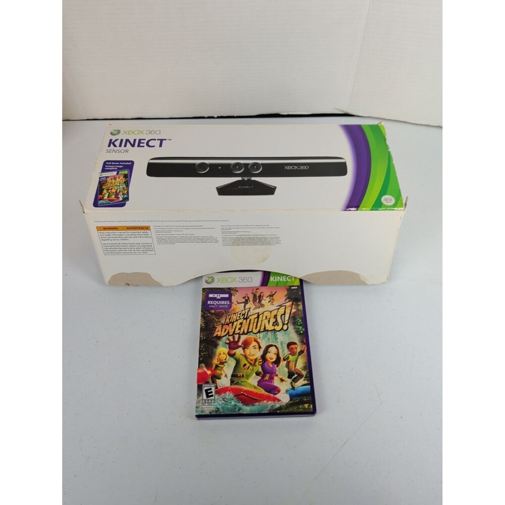 Microsoft Xbox 360 Kinect Sensor IN BOX Tested & Working W/ GAME